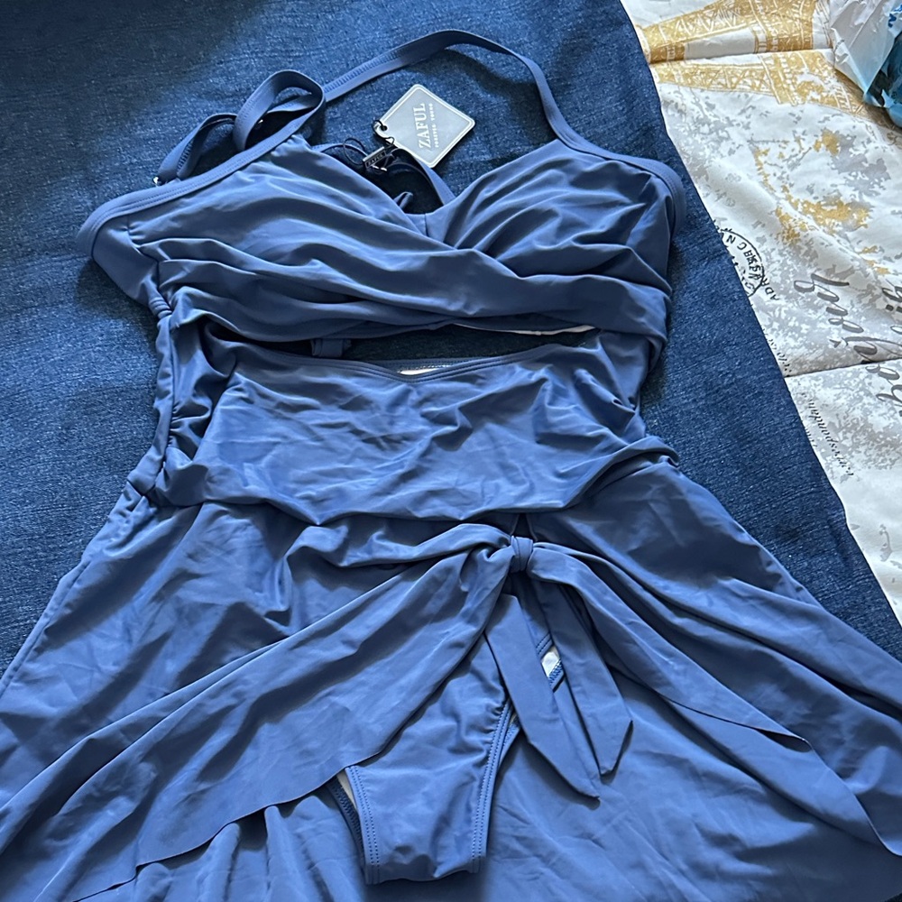 Zizzi Elegant Navy One-Piece Swimsuit